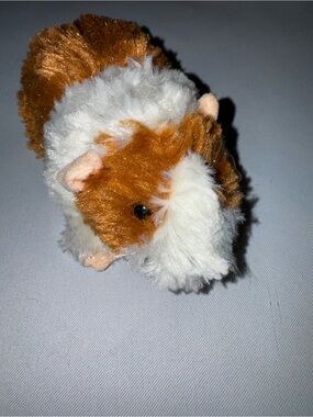 Vintage 2007 Ty 2.0 Fluffball 6 inch Plush Guinea Pig - White and Brown
